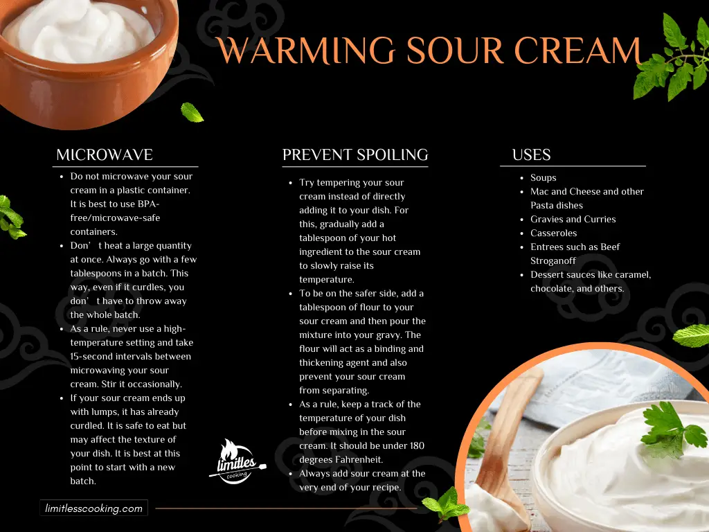 Everything you need to know about Warming Sour Cream safely