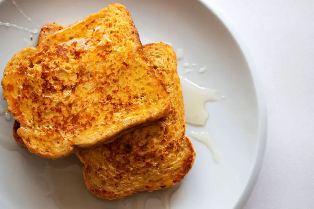 french-toast in a half-plate