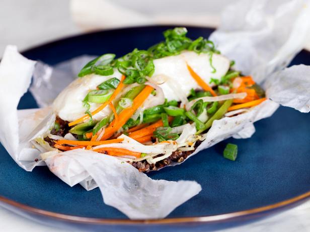 Halibut En Papillote with Vegetables recipe